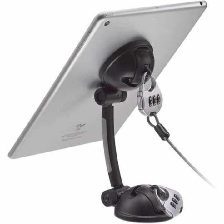CTA Digital Suction Mount Stand with Theft Deterrent Lock for Tablets and S