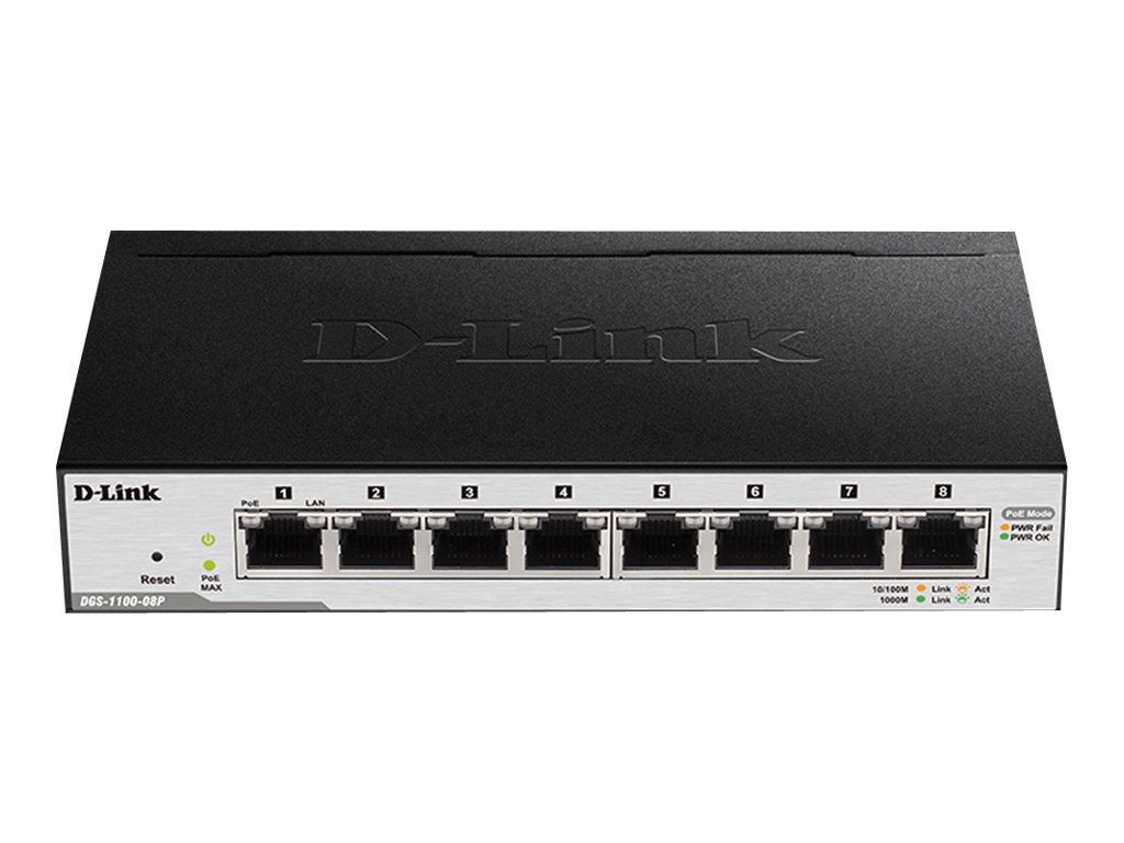 D-Link EasySmart Switch DGS-1100-08P - v2 - switch - 8 ports - smart