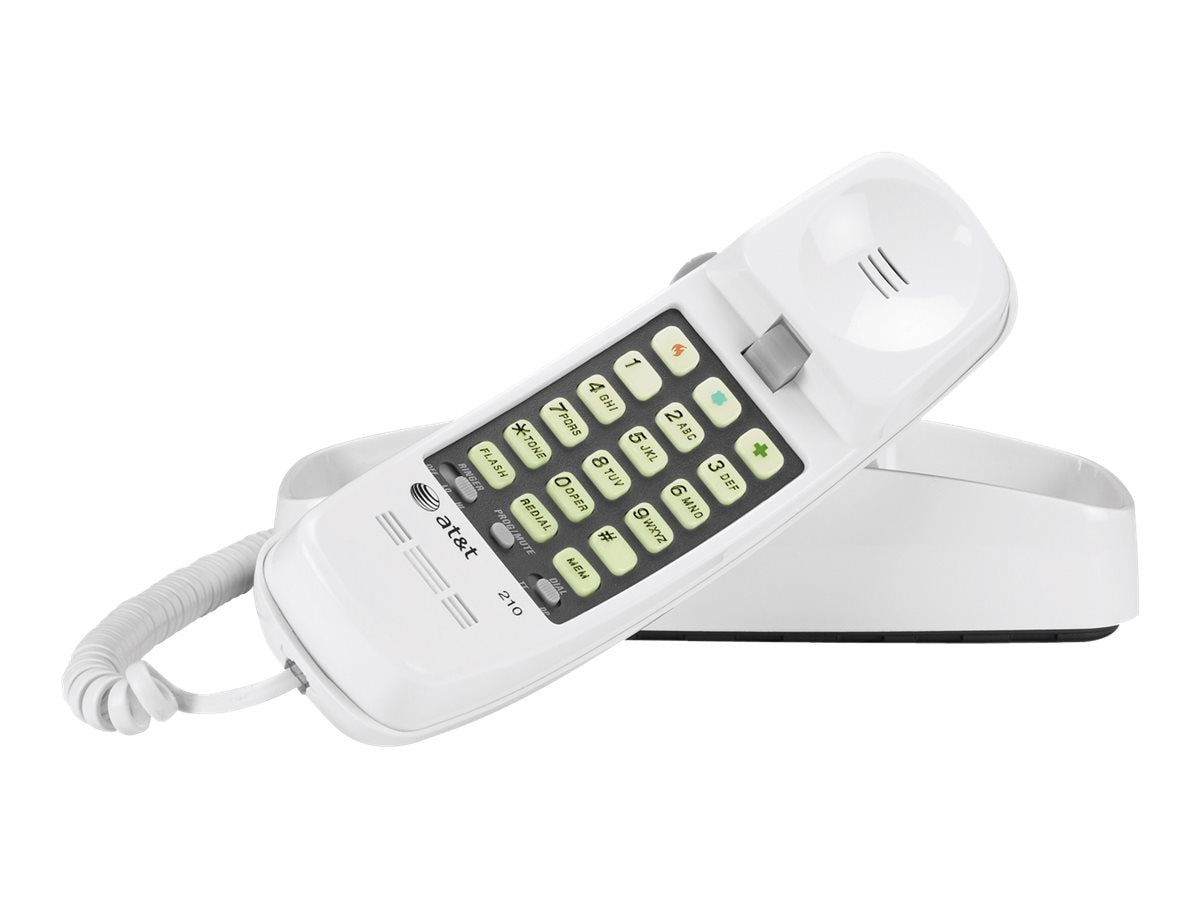 AT&T Trimline 210 - corded phone - white