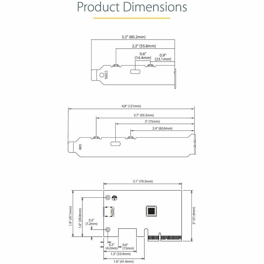 Thumbnail 7 of 7 for StarTech.com 1-Port USB 3.2 Gen 2x2 PCIe Card, USB-C 20Gbps PCI Express 3.0 x4, Data Only, Windows/macOS/Linux, TAA