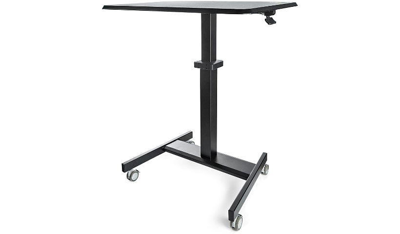 StarTech.com Mobile Standing Desk - Sit-Stand Height Adjustable Laptop Cart - Rolling Workstation