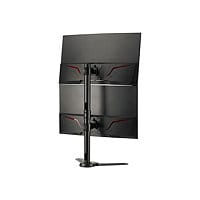 SIIG Freestanding Adjusting Vertical Dual Monitor Steel Stand - stand - for
