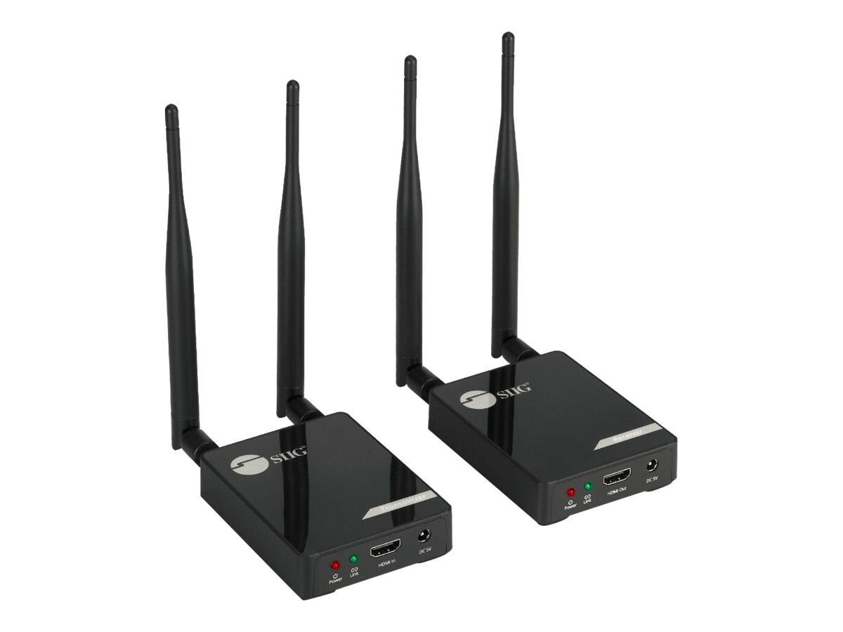 SIIG Dual Antenna 5G Wireless 1080p HDMI Extender with IR - 100M - wireless video/audio/infrared extender - HDMI