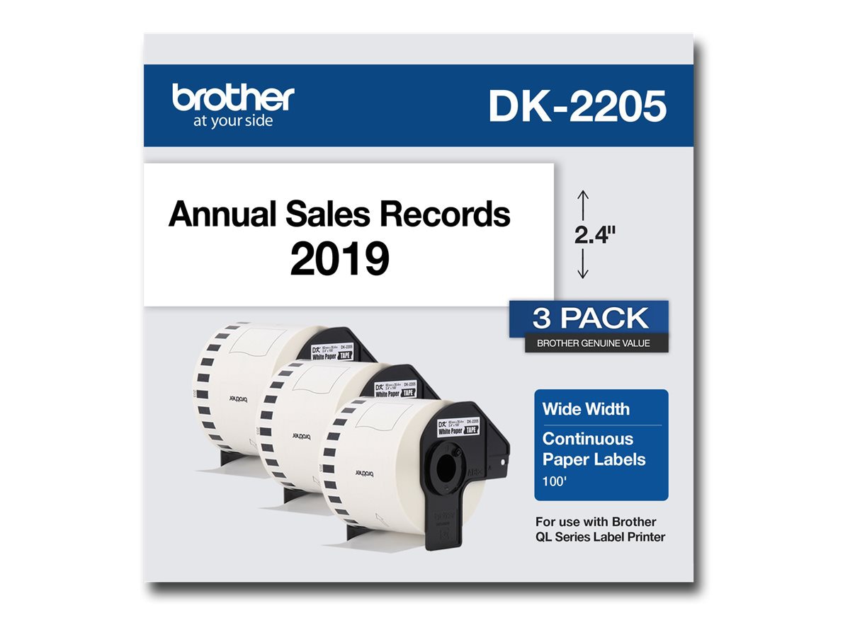 Brother DK-2205 - continuous labels - 3 roll(s) -