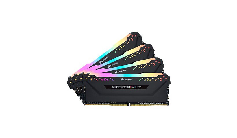 CORSAIR Vengeance RGB PRO - DDR4 - kit - 32 Go: 4 x 8 Go - DIMM 288 broches - 3600 MHz / PC4-28800 - mémoire sans tampon