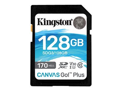 Kingston Canvas Go! Plus - flash memory card - 128 GB - SDXC UHS-I