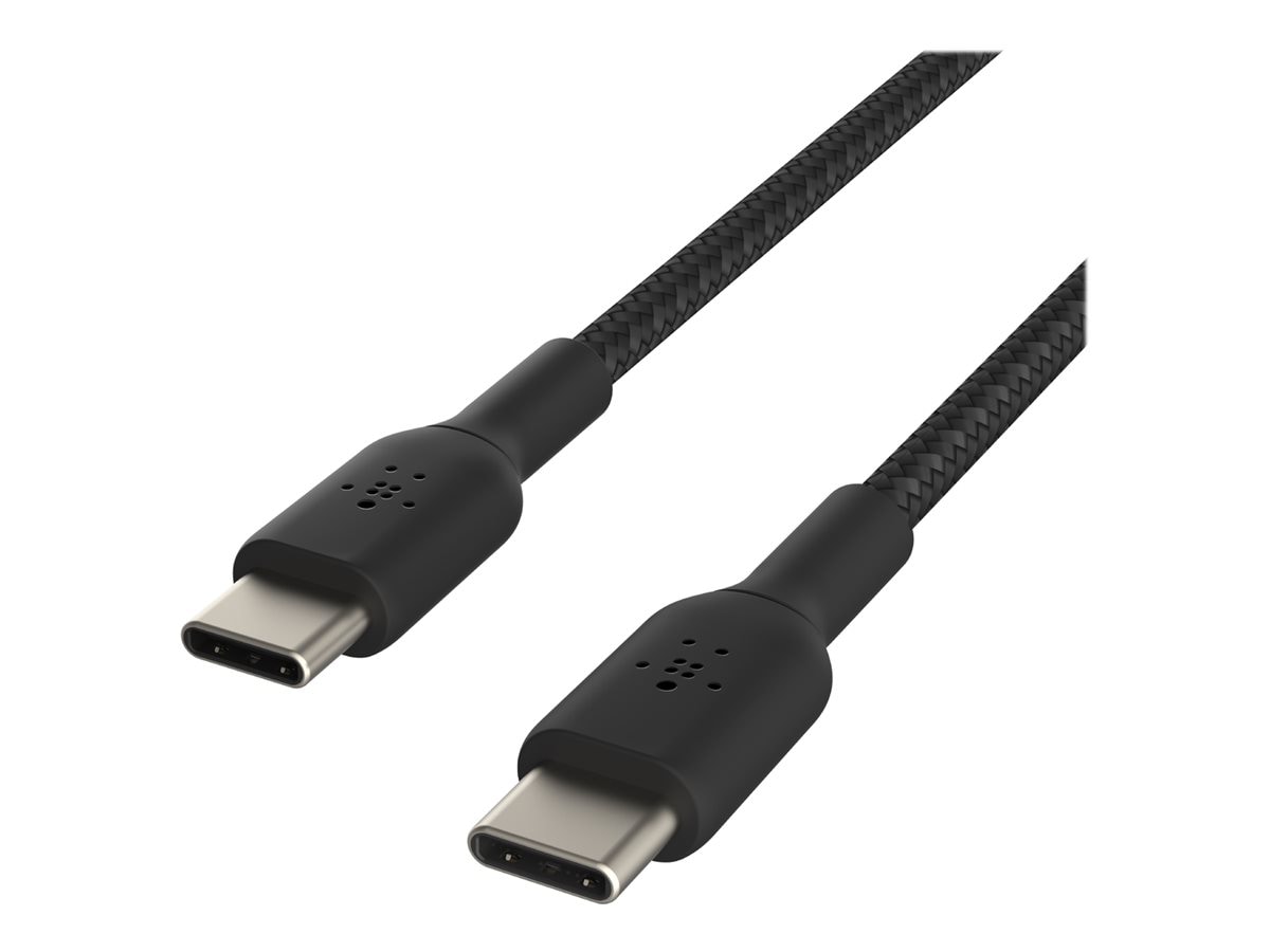Belkin 3' USB-C to USB-C 2,0 Braided Cable - M/M - 3ft/1M - Black
