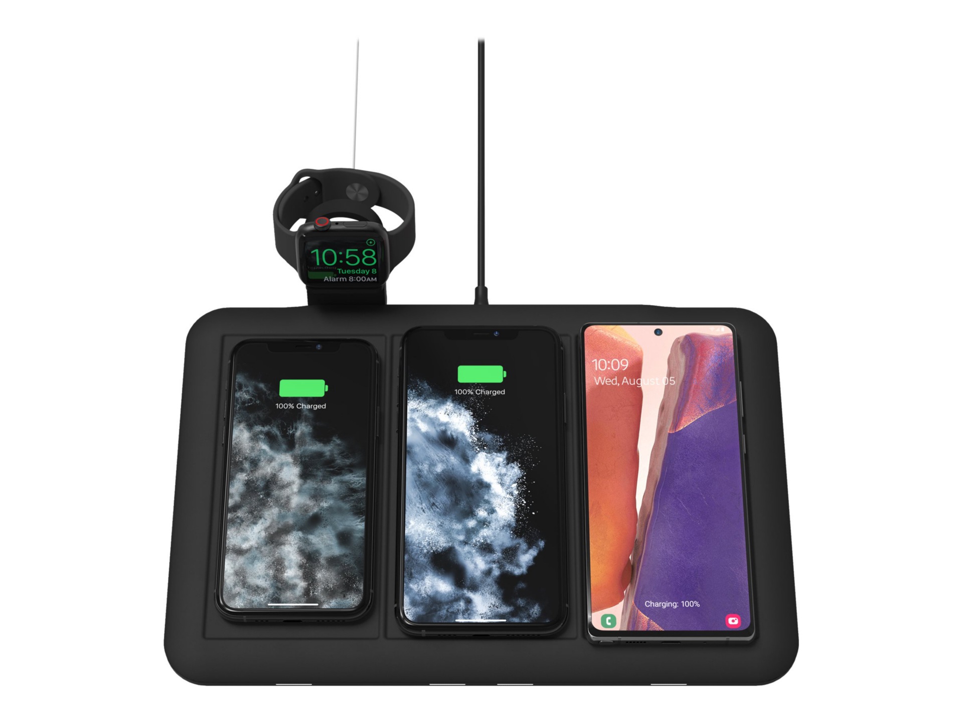Thumbnail 6 of 17 for mophie-UNV Wireless-4 Device Charging Mat-FG-Black