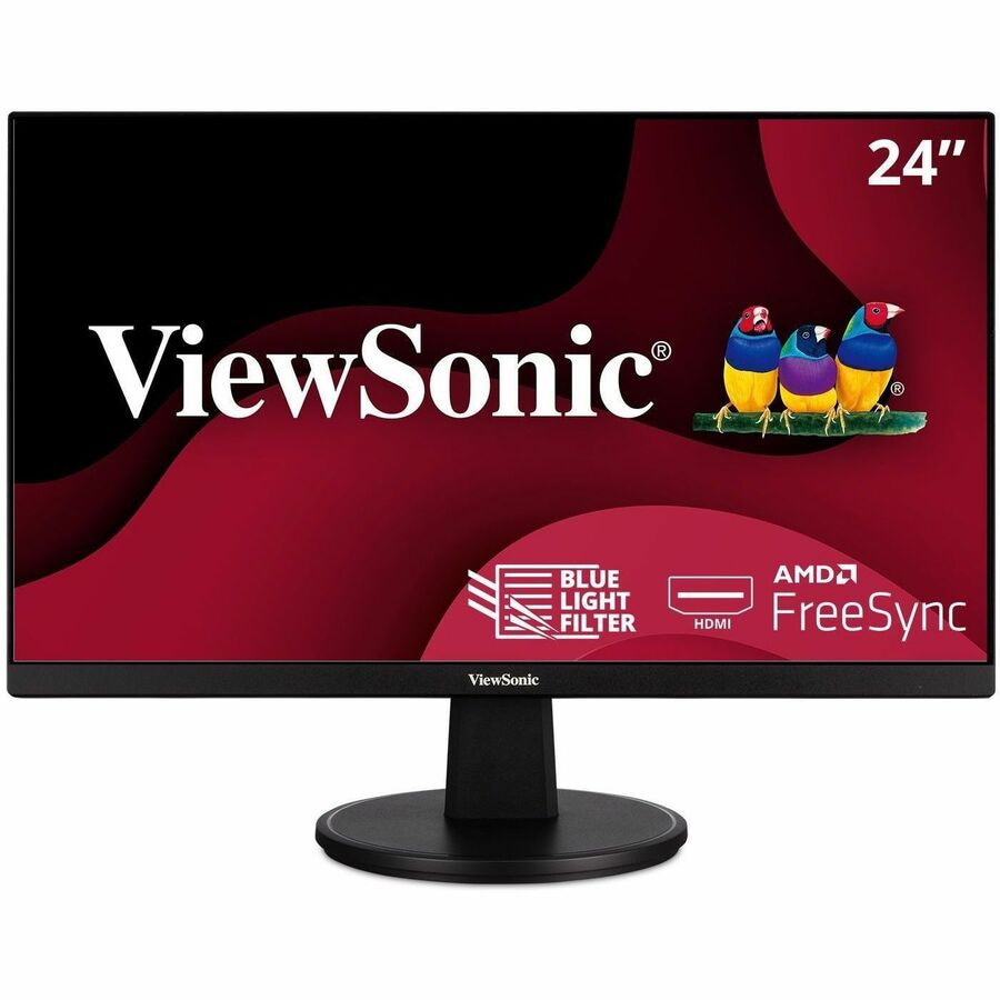 ViewSonic VA2447-MH - 1080p Monitor with Ultra-Thin Bezel, AMD FreeSync, 75Hz, Eye Care, and HDMI, VGA - 250 cd/m² - 24"