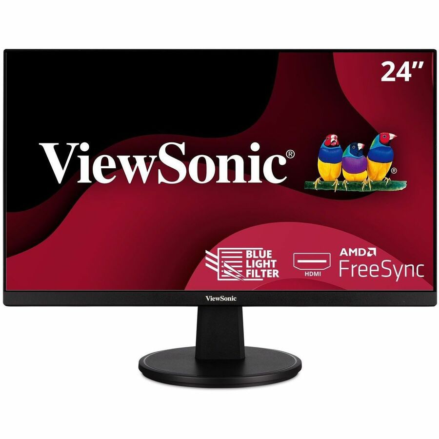 ViewSonic VA2447-MH - 1080p Monitor with Ultra-Thin Bezel, AMD FreeSync, 75Hz, Eye Care, and HDMI, VGA - 250 cd/m&#178;