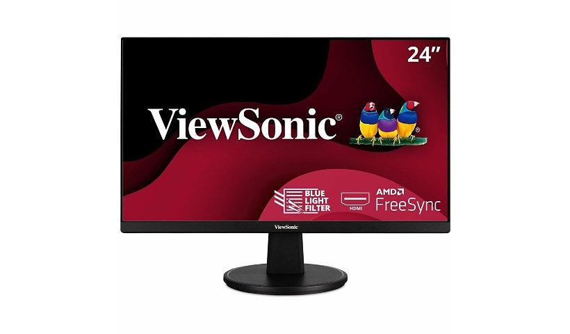 ViewSonic VA2447-MH - 1080p Monitor with Ultra-Thin Bezel, AMD FreeSync, 75Hz, Eye Care, and HDMI, VGA - 250 cd/m² - 24"