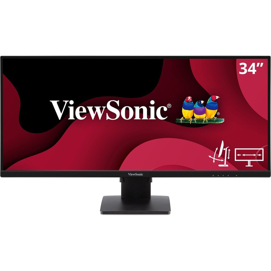 ViewSonic VA3456-MHDJ 34 Inch 21:9 UltraWide WQHD 1440p IPS Monitor with FreeSync, Ergonomics Design, HDMI, and