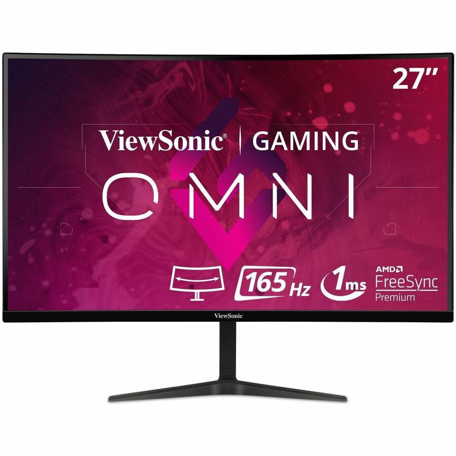 ViewSonic OMNI VX2718-2KPC-MHD - 27 Inch Curved 1440p 1ms 165Hz Gaming Monitor with Adaptive Sync - 250 cd/m² - 27"