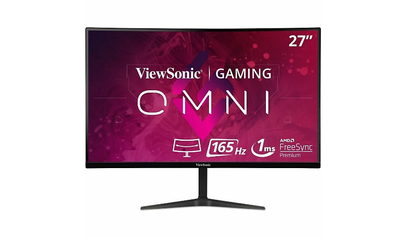 ViewSonic OMNI VX2718-2KPC-MHD - 27 Inch Curved 1440p 1ms 165Hz Gaming Monitor with Adaptive Sync - 250 cd/m² - 27"