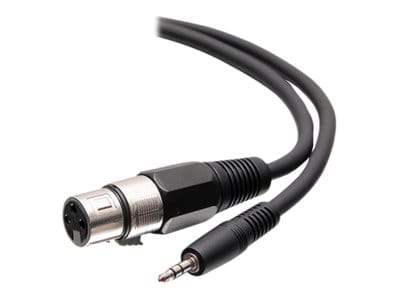 C2G 1.5ft / 18in 3-Pin XLR to TRS 1/8" 3.5mm AUX Audio Cable - M/F