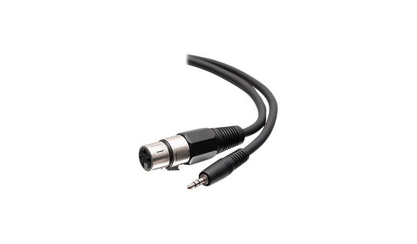 C2G 1.5ft / 18in 3-Pin XLR to TRS 1/8" 3.5mm AUX Audio Cable - M/F