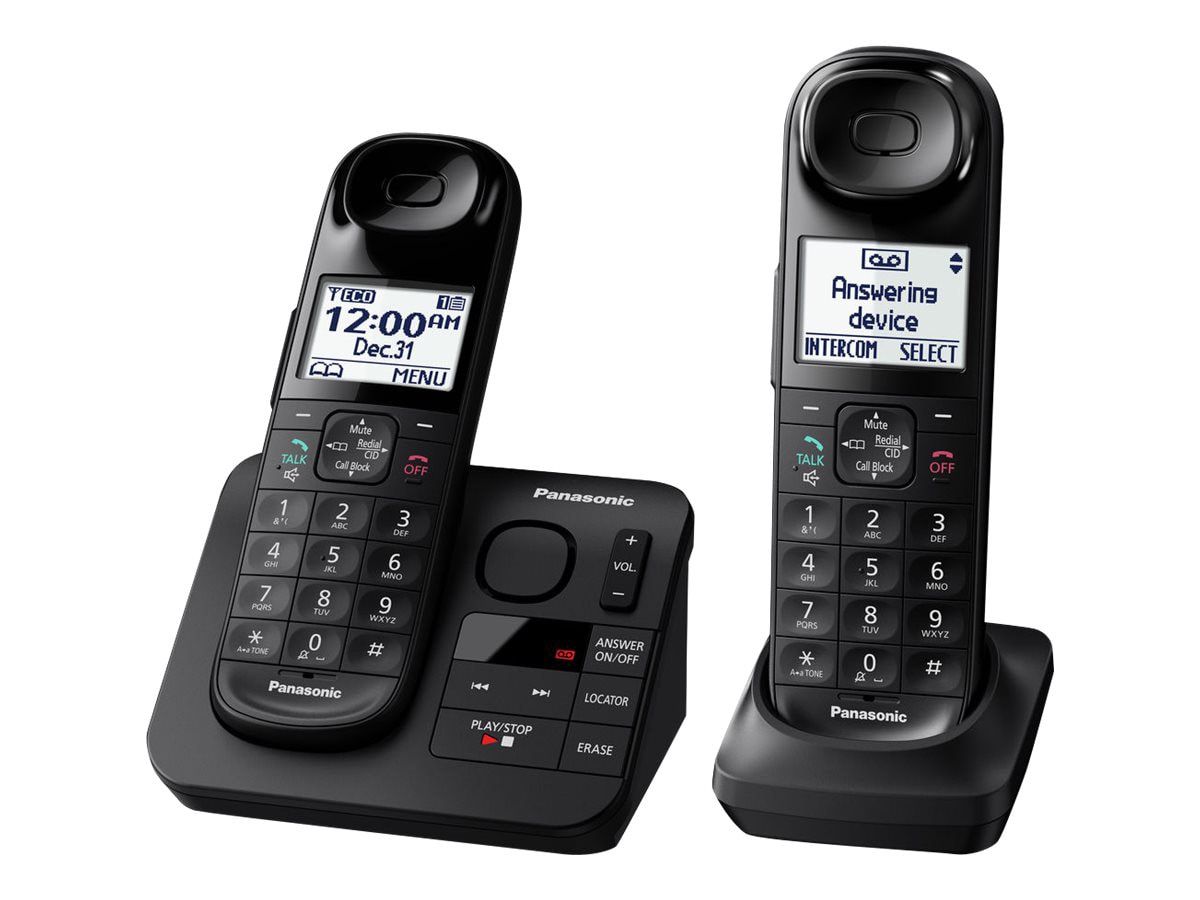 Panasonic KX-TGL432B - cordless phone - answering system with caller ID/call waiting + additional handset