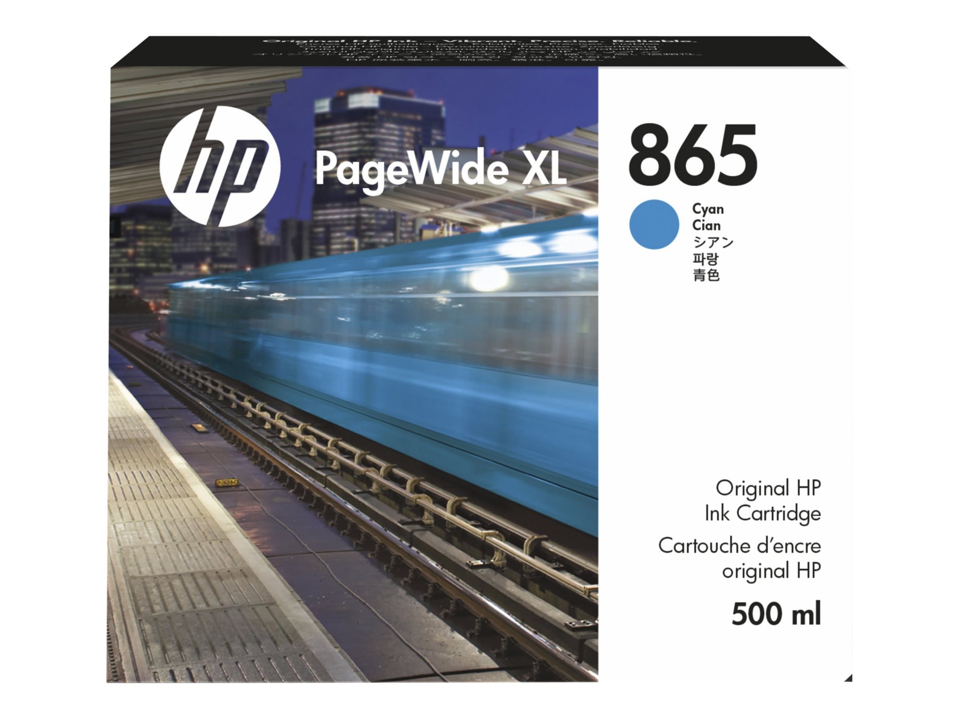 HP 865 Original High Yield Page Wide Ink Cartridge - Box - Cyan - 1 Pack