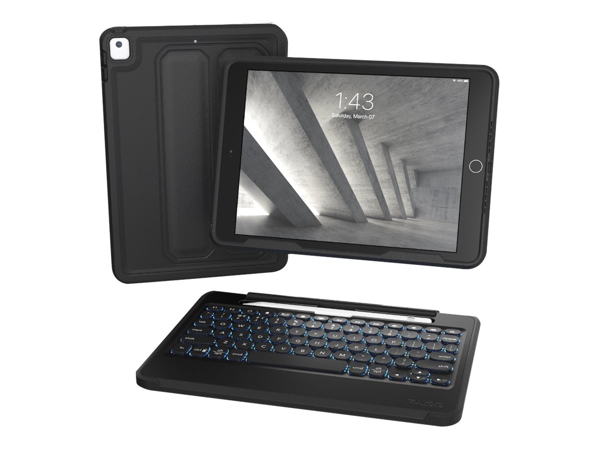 ZAGG Rugged Book - keyboard and folio case - US - black Input Device