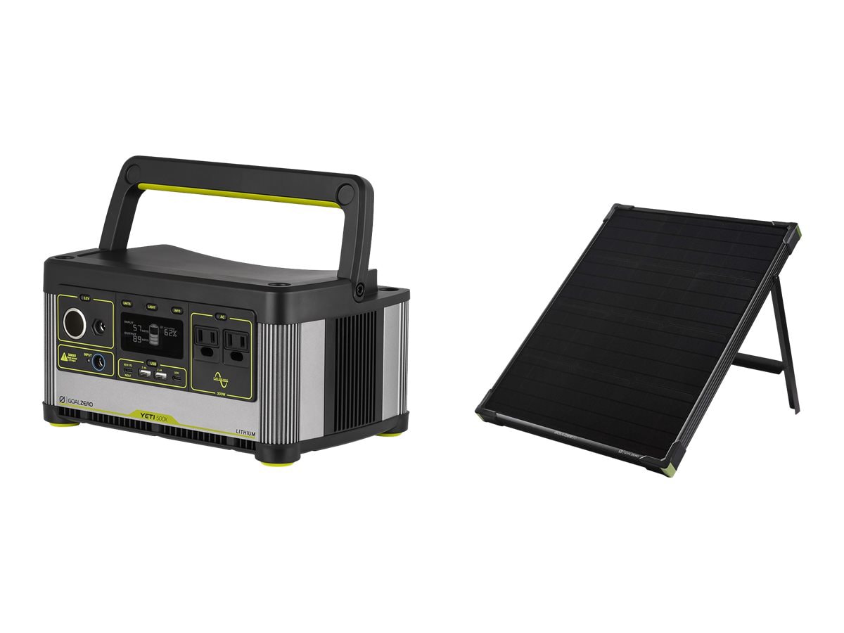 Goal Zero Yeti 500X - Solar Generator Kit - external battery pack - 300 Wat