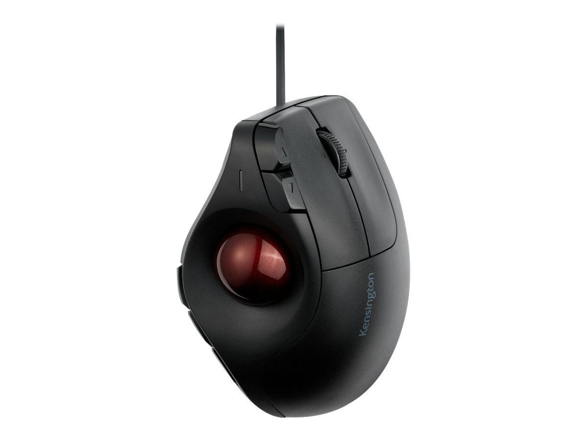 Kensington Pro Fit Ergo Vertical Wired Trackball - trackball - USB - black
