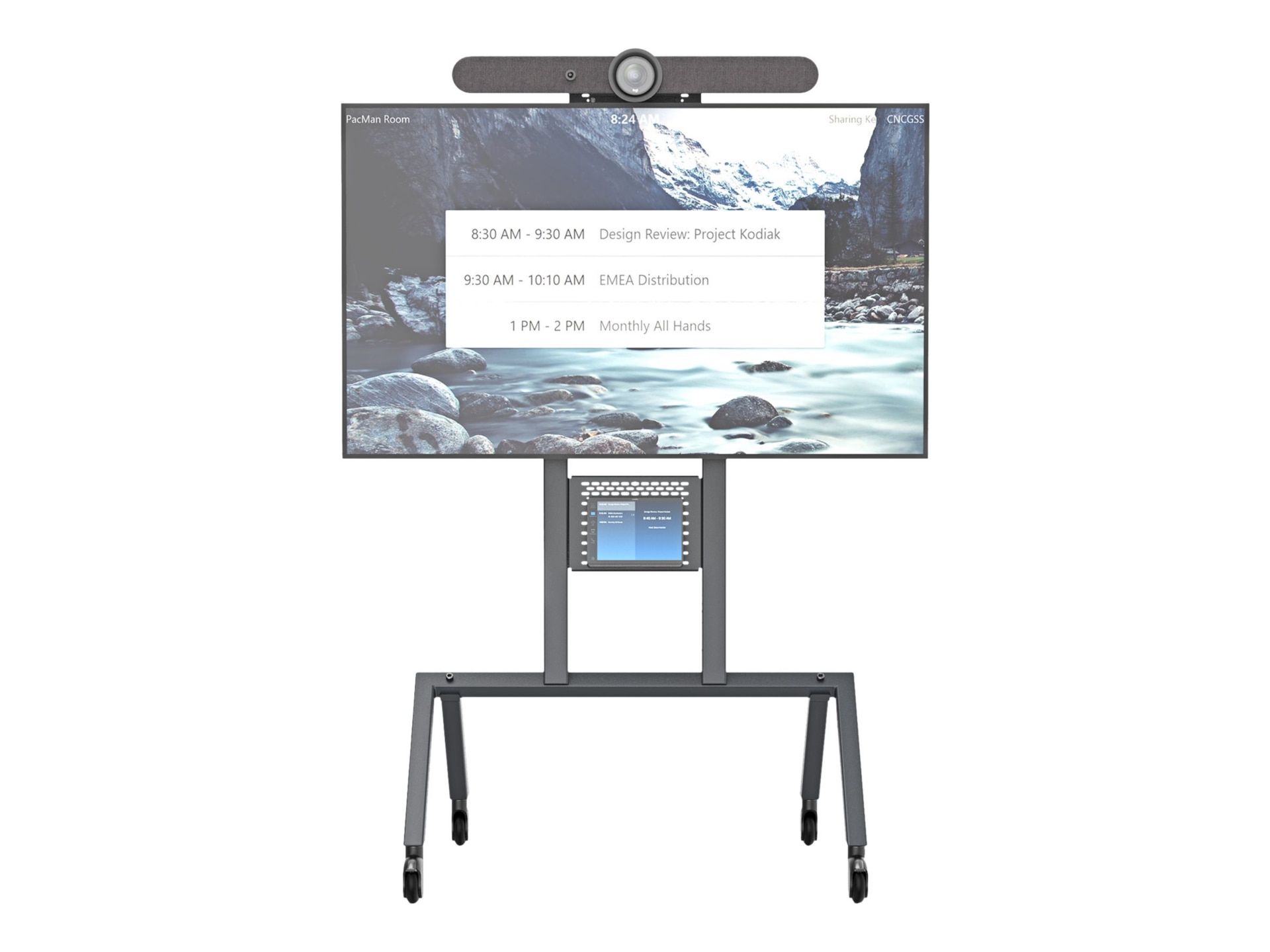 Heckler AV cart - for LCD display / video conferencing system - black gray