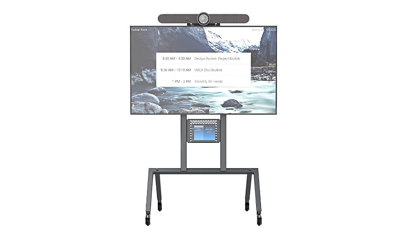 Heckler AV cart - for LCD display / video conferencing system - black gray