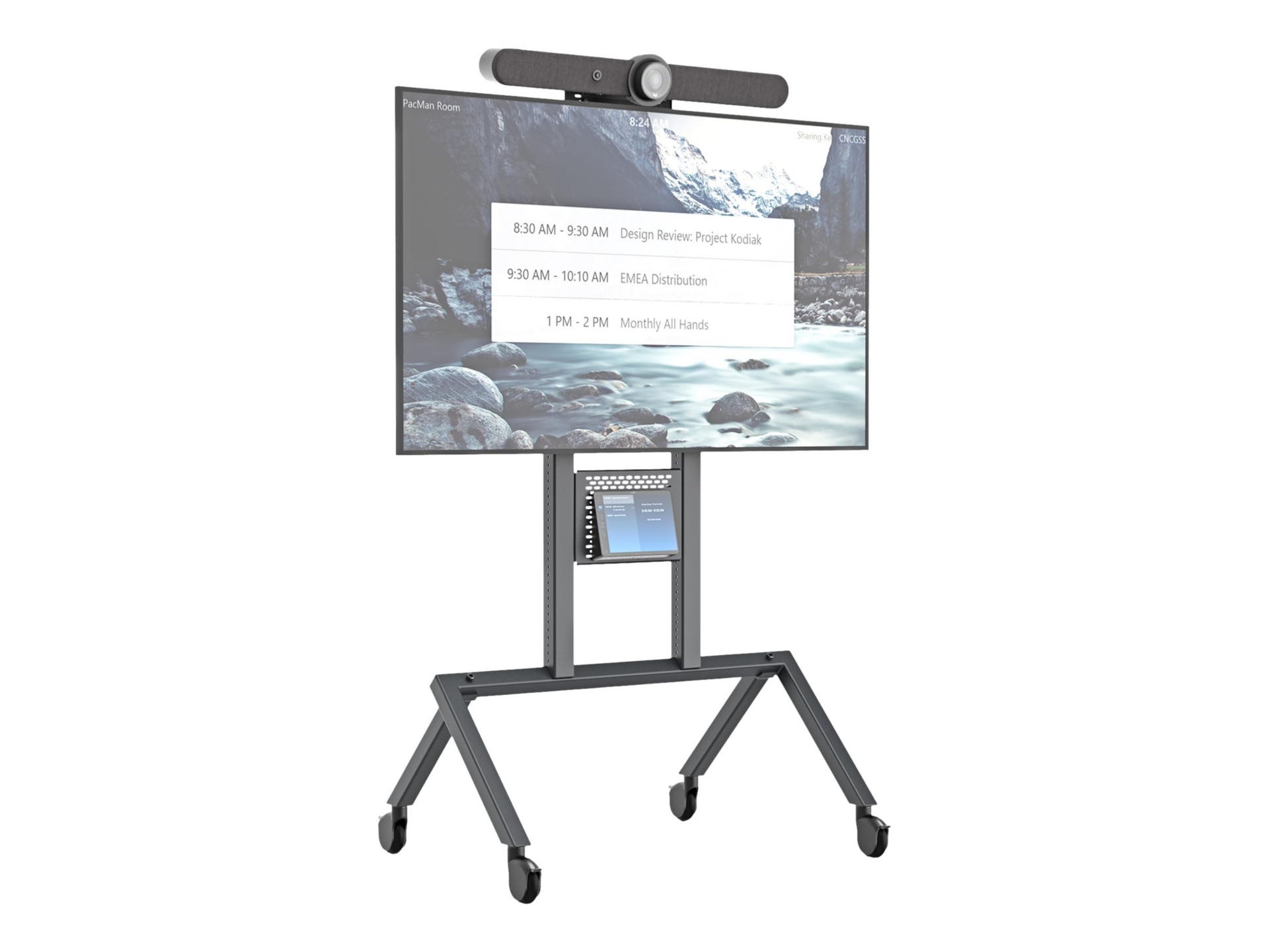 Thumbnail 2 of 12 for Heckler AV cart - for LCD display / video conferencing system - black gray