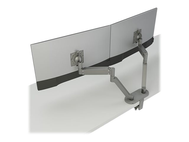 Chief Koncis Desk Mount Dual Monitor Arm - For 10-32 Inch Monitors - VESA Monitor Mount - Silver