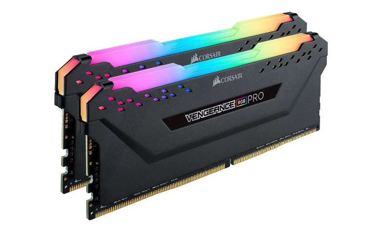 CORSAIR Vengeance RGB PRO - DDR4 - kit - 32 GB: 2 x 16 GB - DIMM 288-pin -  3200 MHz / PC4-25600 - unbuffered