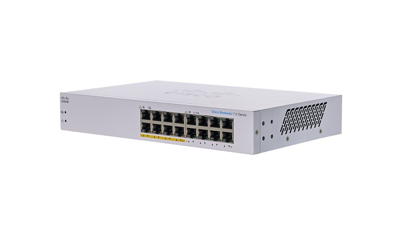 Cisco Business 110 Series 110-16PP - switch - 16 ports - unmanaged - rack-mountable