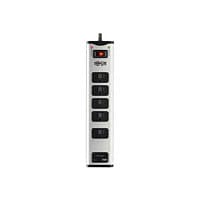 Tripp Lite Surge Protector Power Strip 5-Outlet Metal USB-A USB C Charging