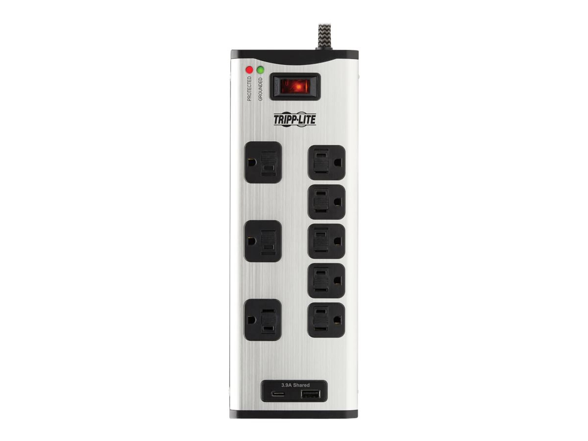 Eaton Tripp Lite Series Surge Protector Power Strip 8-Outlet Metal USB-A US