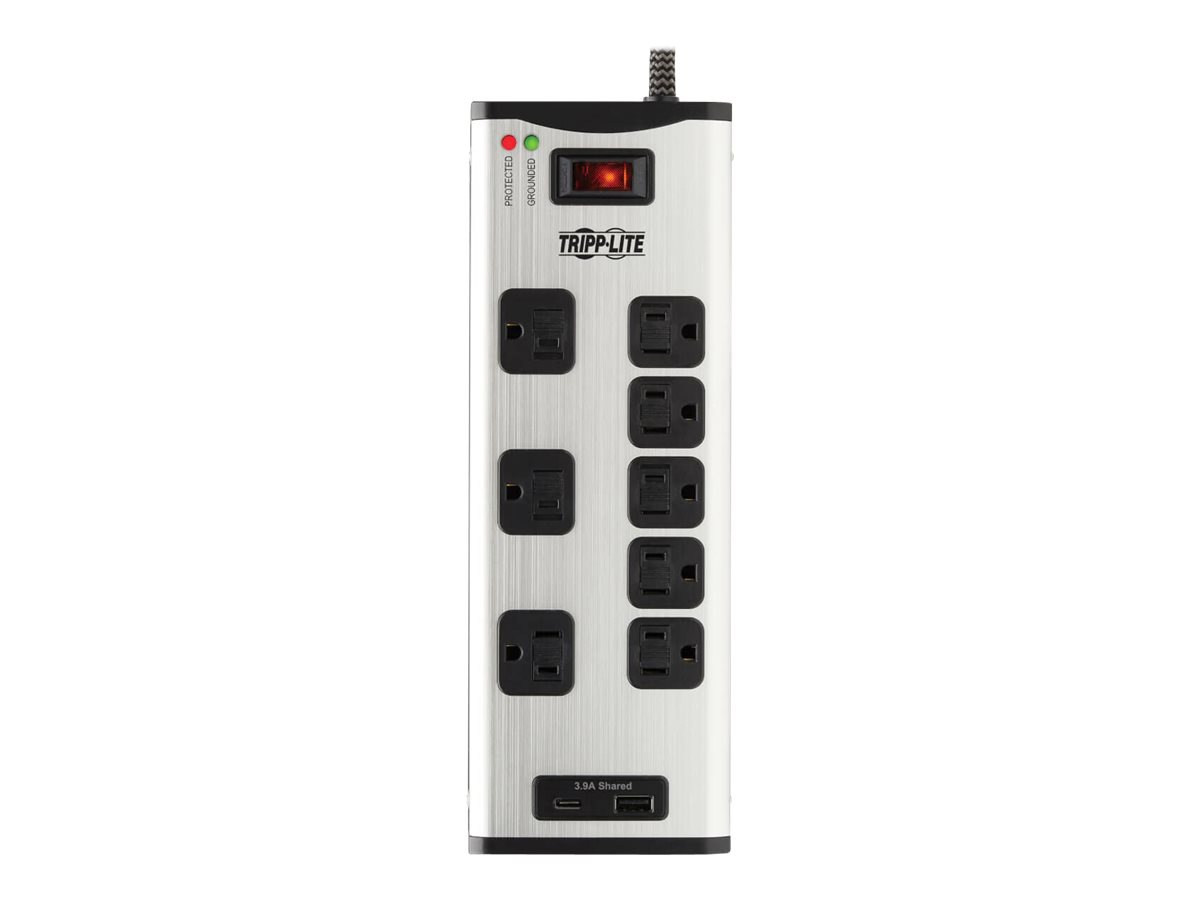 Tripp Lite Surge Protector Power Strip 8-Outlet Metal USB-A USB C Charging - surge protector - 1800 Watt