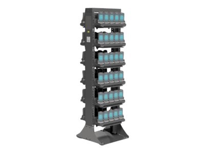 Zebra rack - dual side - for 12 multi-slot cradles - accommodate up to 60 devices