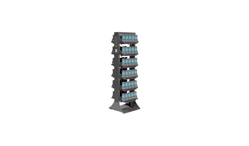 Zebra - rack - dual side - for 12 multi-slot cradles - accommodate up to 60 devices