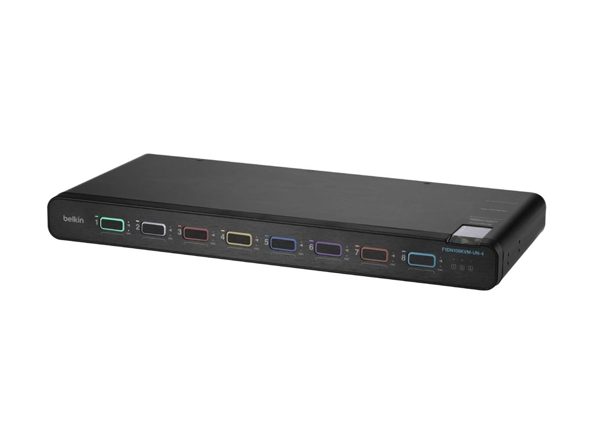 Belkin Universal Secure Dual-Head - 2nd Generation - KVM / audio switch - 4  ports - TAA Compliant - F1DN204KVM-UN-4 - KVM Switches 