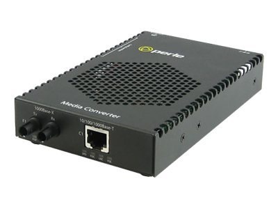 Perle S-1110P-M2ST05-XT - fiber media converter - 10Mb LAN, 100Mb LAN, GigE