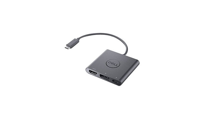 Dell Adapter USB-C to HDMI/DP with Power Pass-Through - adaptateur vidéo - DisplayPort / HDMI / USB - 18 cm