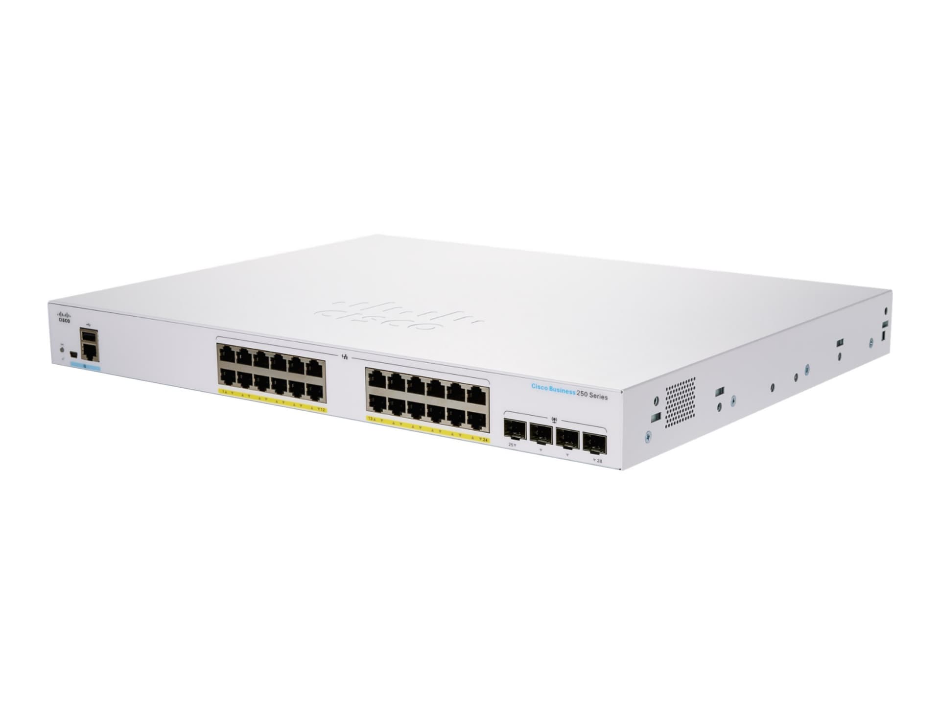Cisco Business 250 Series CBS250-24FP-4G - switch - 28 ports - smart - rack-mountable