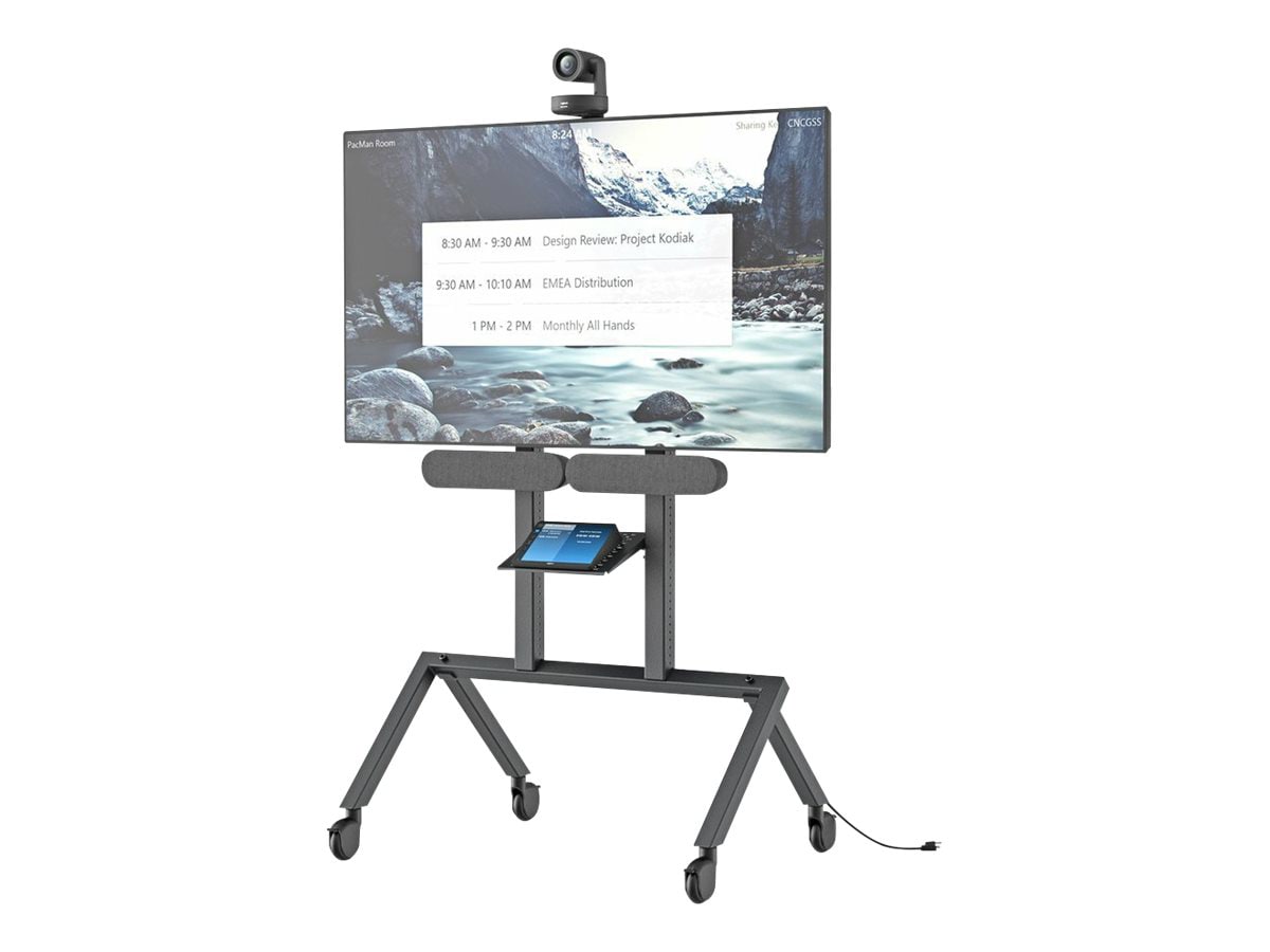 Heckler AV cart - for LCD display / video conferencing system - black gray