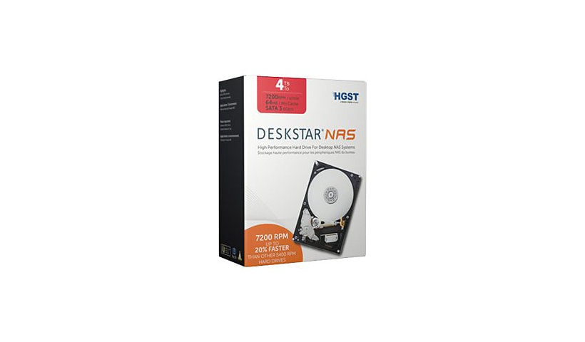 WD IDK Deskstar NAS H3IKNAS40003272SE - hard drive - 4 TB - SATA 6Gb/s
