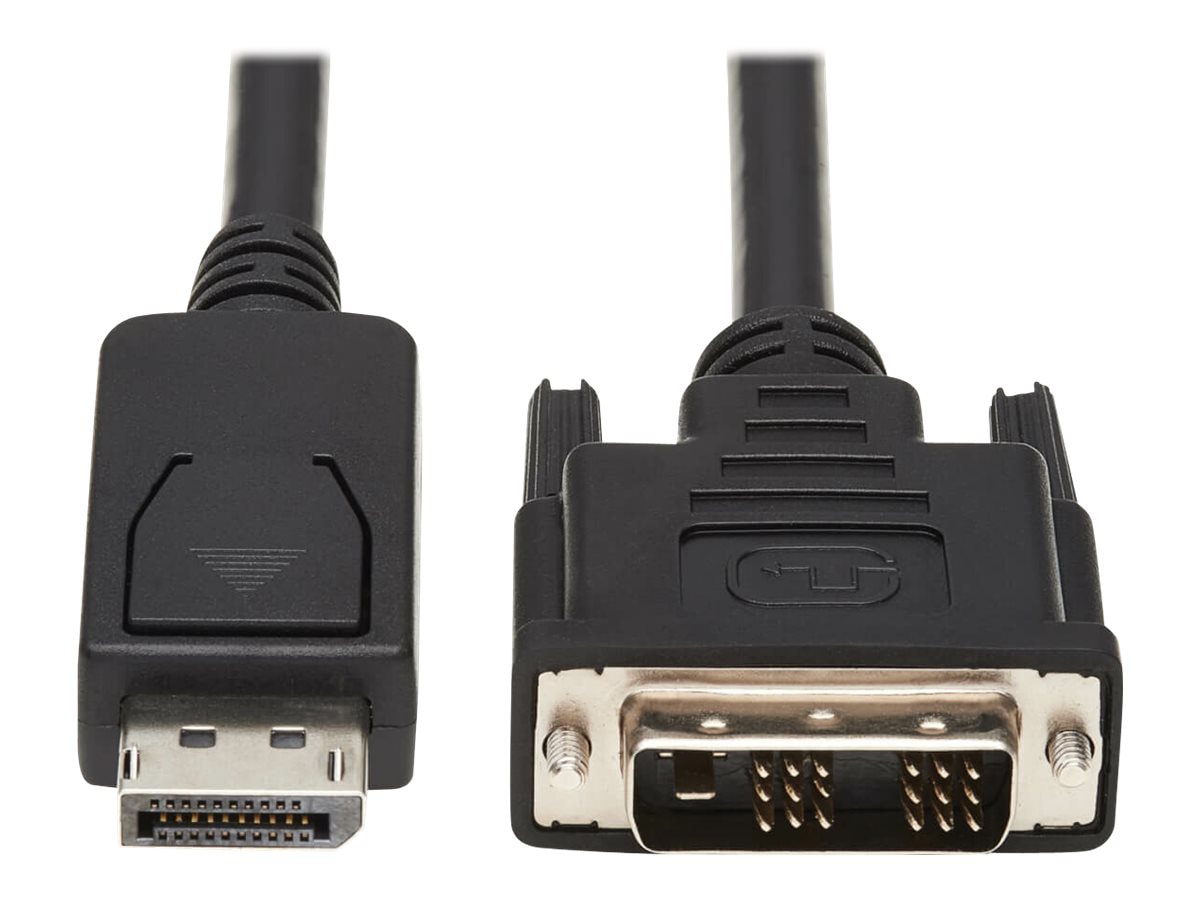 Eaton Tripp Lite Series Safe-IT DisplayPort to DVI Antibacterial Adapter Cable (DP to DVI-D Single Link M/M), 1080p 60