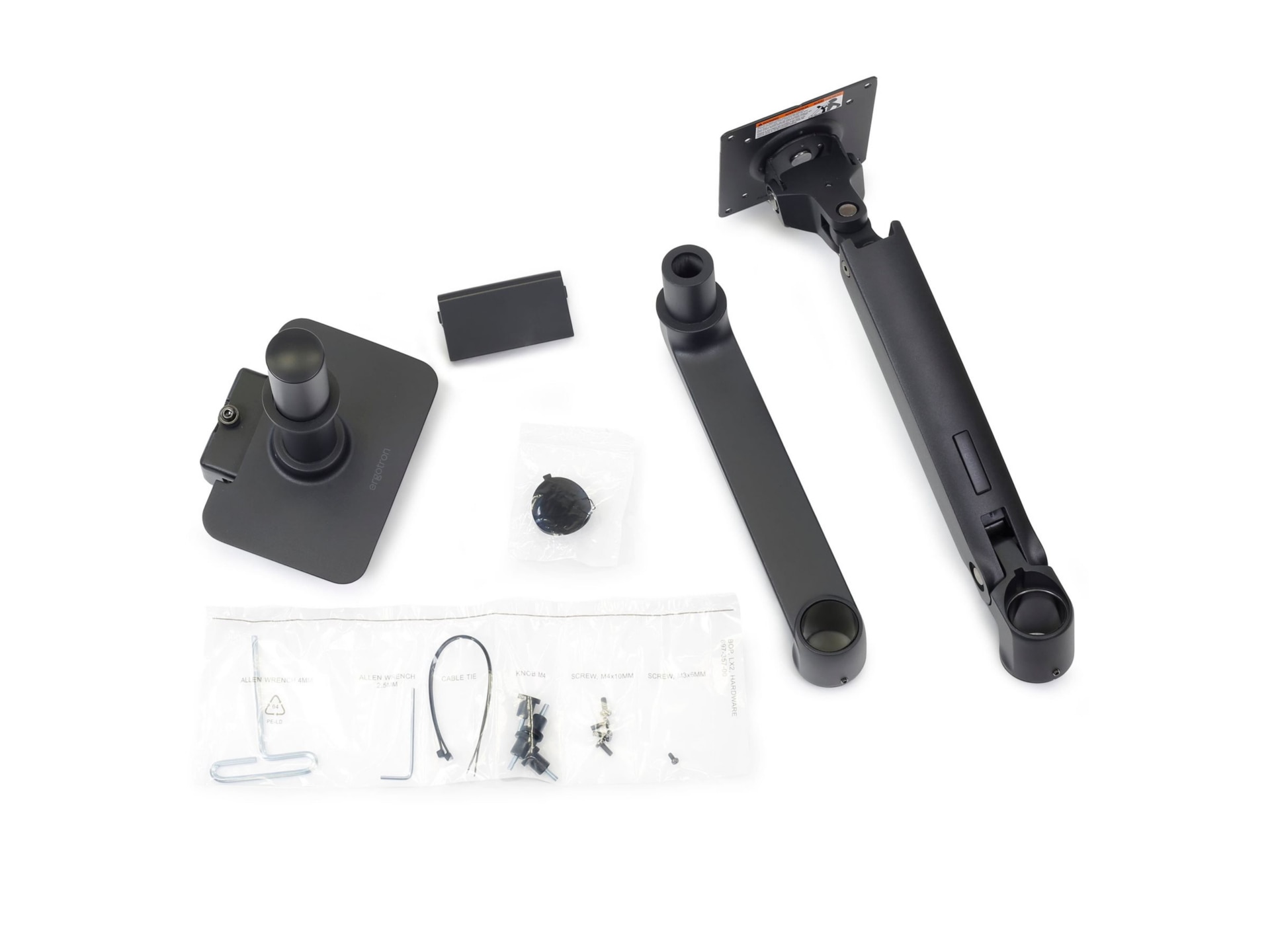 Ergotron LX Desk Monitor Arm mounting kit - for monitor - matte black