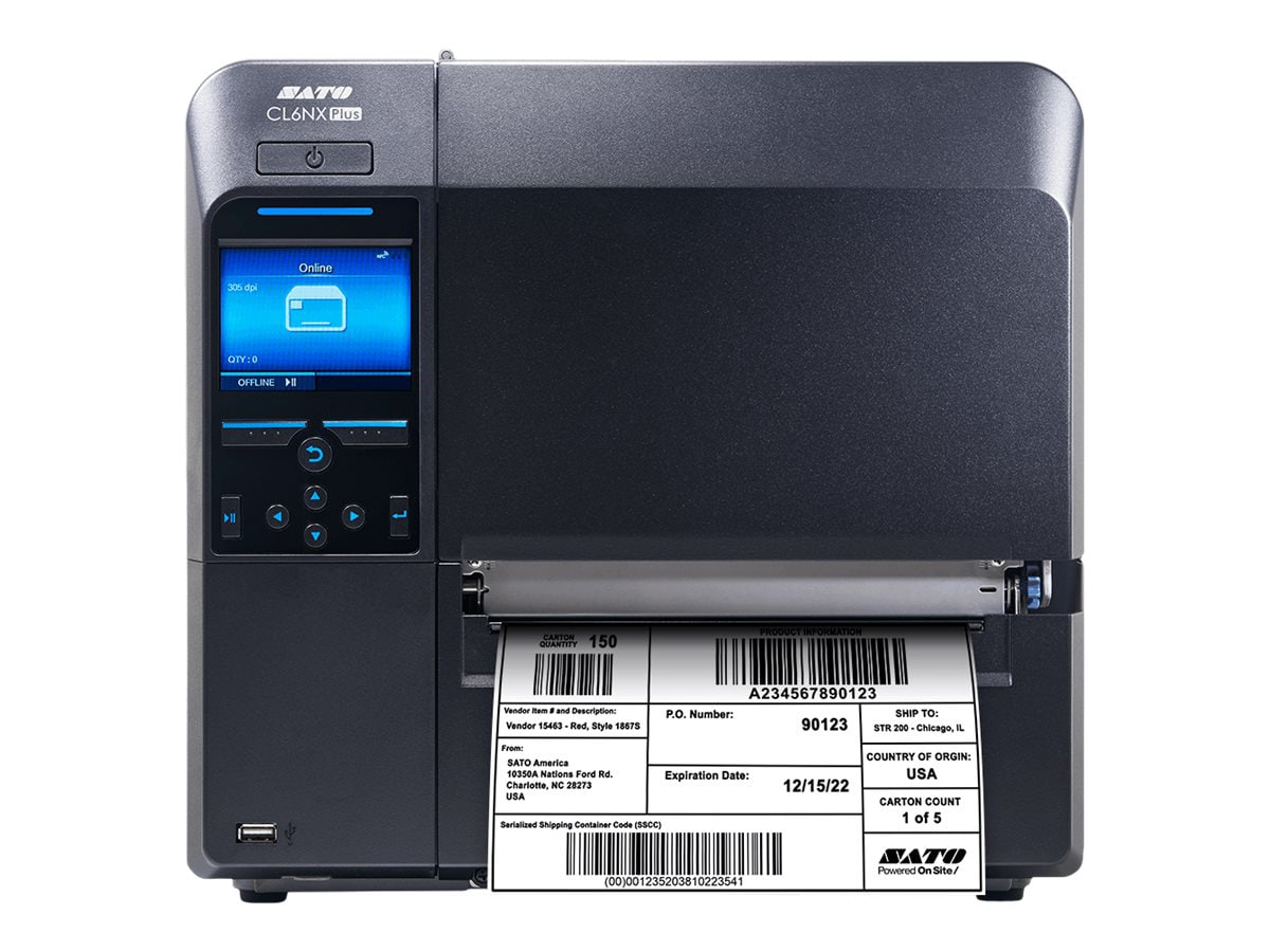 SATO CL6NX Plus - label printer - B/W - direct thermal / thermal transfer