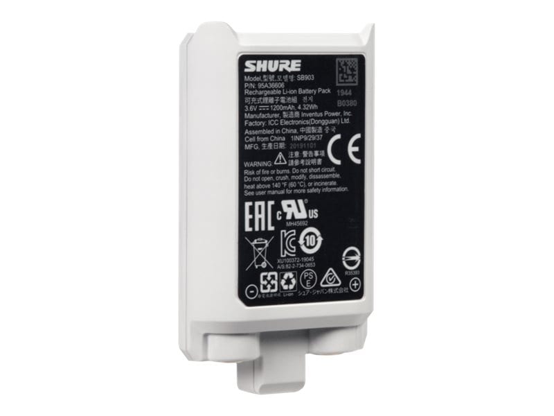 Shure SB903 Lithium-ion Battery For SLX-D Wireless Transmitters