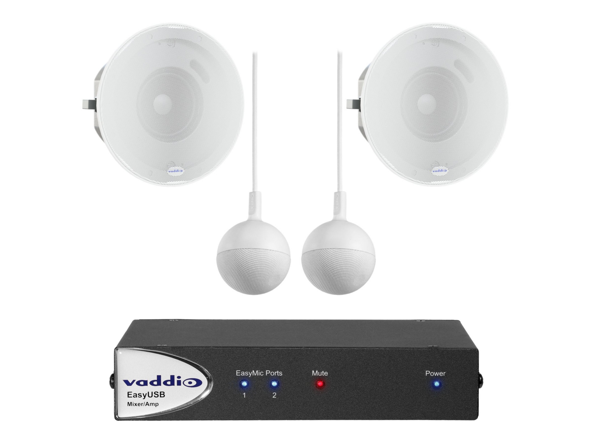 Vaddio EasyTALK USB Camera Audio Kit - Includes Two Microphones, Two Speakers, and Mixer - audio system