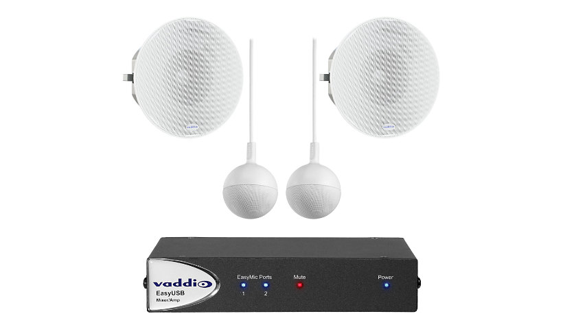 Vaddio EasyTALK USB Camera Audio Kit - Includes Ceiling Speakers, CeilingMIC Conferencing Microphone and EasyUSB Mixer -
