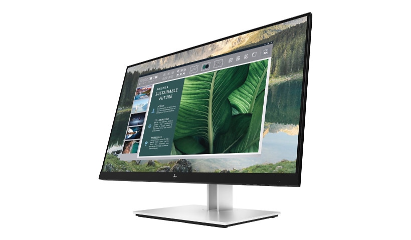 HP E24u G4 24" Class Full HD LCD Monitor - 16:9 - Black, Silver