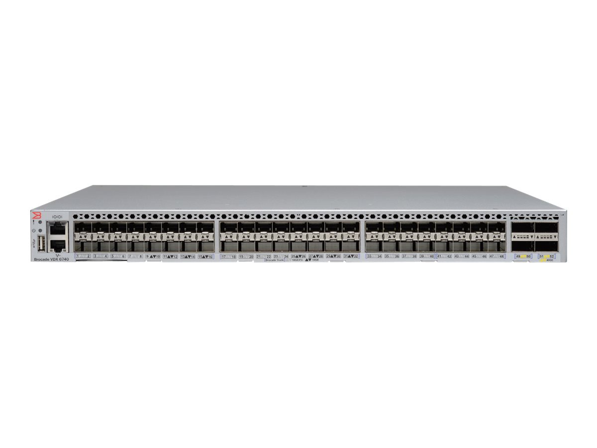 Brocade Vdx 6740 Switch 48 Ports Managed Rack Mountable Br Vdx6740 48 F P Switches Cdw Com